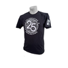 Celebrating 25 Years of Geocaching T-Shirt - Black (Size Medium)