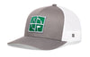 Geocaching Trucker Hat- Gray with Green/White Embroidered Patch