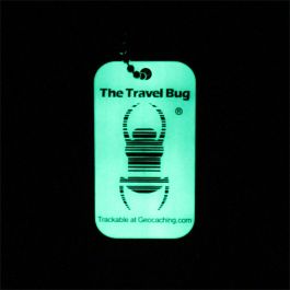 Glow in the Dark Trackable patch Geocaching Travel Bug Groundspeak Travelbug 