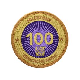 100 Finds Geocaching Official Milestone Patch 
