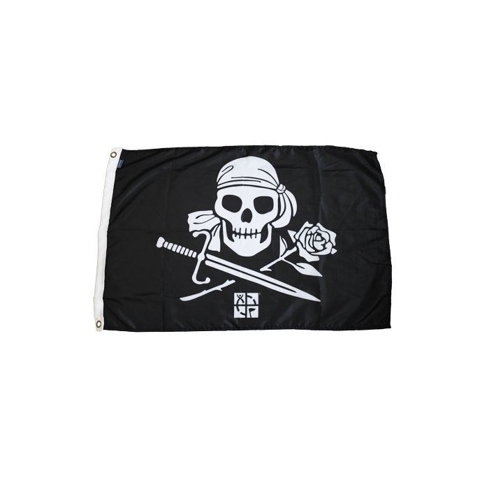 Skull & Crossbones Flag Black W/Grommets Pirate Decoration Pirate Flag 3 x 5 ft 