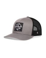 Geocaching Trucker Hat- Gray with Black/Silver Patch