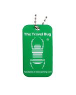 GREEN Geocaching QR Travel Bug® - Glow in the Dark