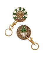 Rot13 Decoder Key Chain Geocoin- Gold