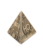 3D Trifecta Geocoin- Antique Bronze