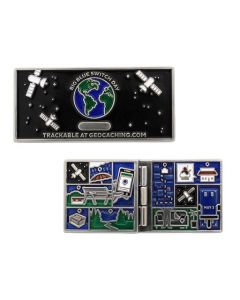 Blue Switch Geocoin- Before and After Edition- Last Chance!!!
