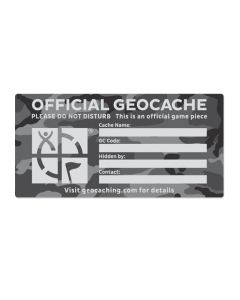 3 x Cache stickers for Geocaching black print on green sticker 