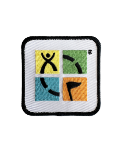 Geocaching Logo Patch- Four Color on White