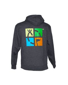 Geocaching Upcycled Logo Pullover Hoodie - Charcoal - (Sizes Small, Large, and XXL)