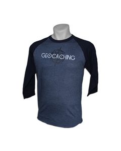Geocaching Compass Baseball T-Shirt - Navy- Last Chance!!!