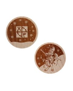Wooden Nickel SWAG Coin - Caching Through the Snow