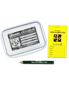 Official Medium Geocache with Logbook and Pencil - Urban Camo