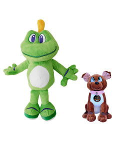 12 inch Signal the Frog®️ and 8 inch Tracker w/Tag Plush Set