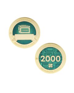 Milestone Geocoin and Tag Set - 2000 Finds