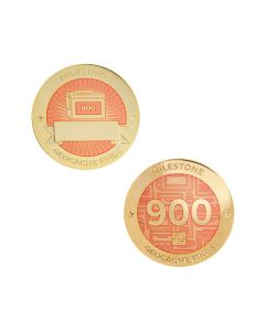 Milestone Geocoin and Tag Set - 900 Finds