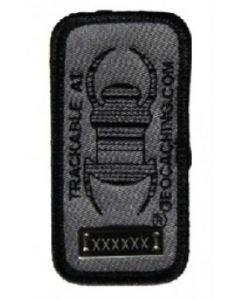 Geocaching Travel Bug® Patch - Charcoal