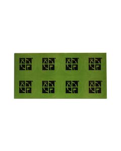 8 Pack: 1" Round Geocaching Logo Mini Sticker - Green/Black