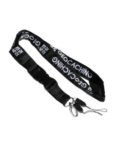 Standard Black/White GC Woven Lanyard