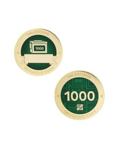 Milestone Geocoin and Tag Set - 1000 Finds