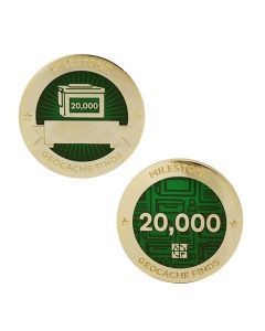 Milestone Geocoin and Tag Set - 20,000 Finds