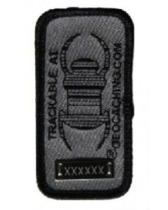 Geocaching Travel Bug® Patch - Charcoal