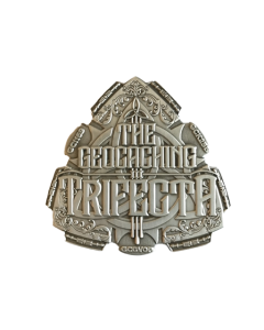 Trifecta Geocoin- Antique Silver