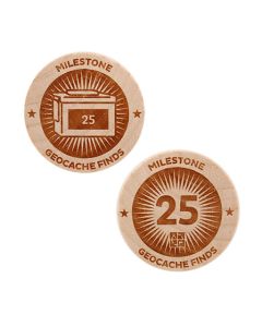 Milestone Wooden Nickel SWAG Coin - 25 Finds