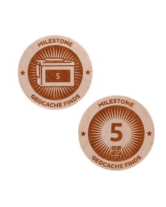 Milestone Wooden Nickel SWAG Coin - 5 Finds